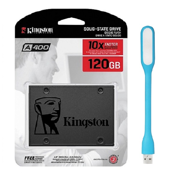 Ổ Cứng SSD Kingston A400 (120GB) - Hàng Chính Hãng + Tặng Đèn Led