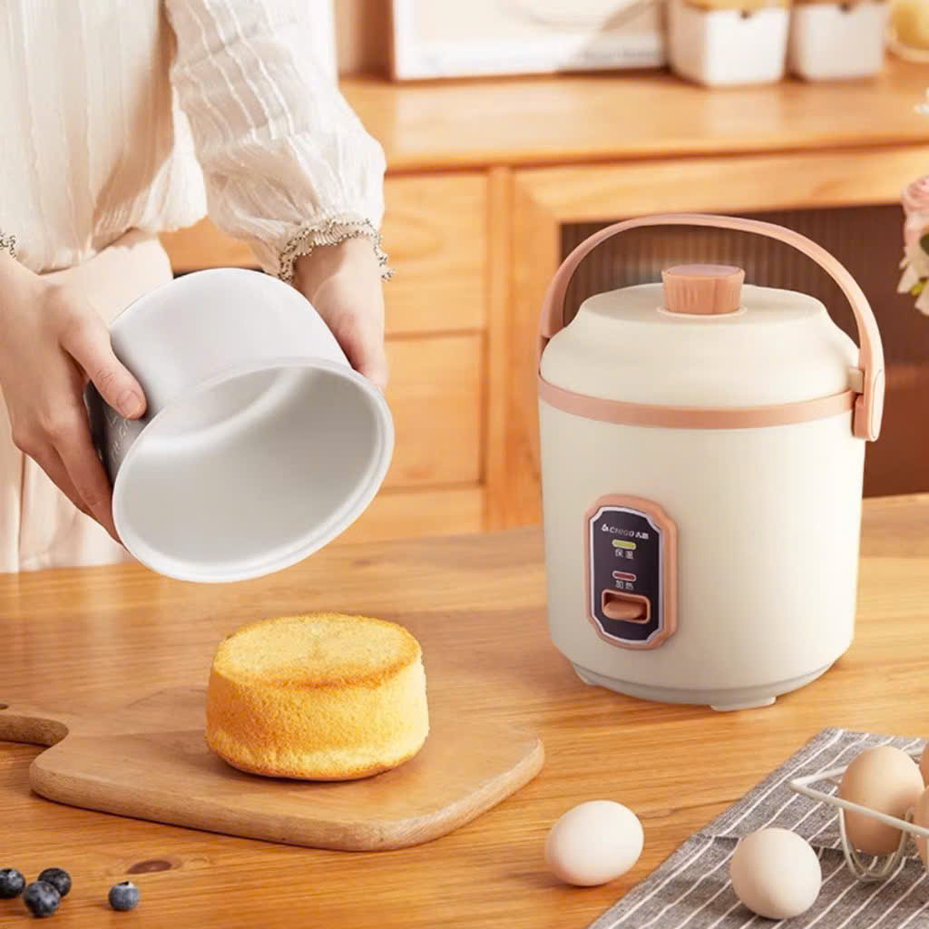 Nồi Cơm Điện Đa Năng 1.2L – Nấu Cơm, Hầm Cháo, Hấp, Xào, Luộc Siêu Tiện Lợi - HÀNG CHÍNH HÃNG MINIIN