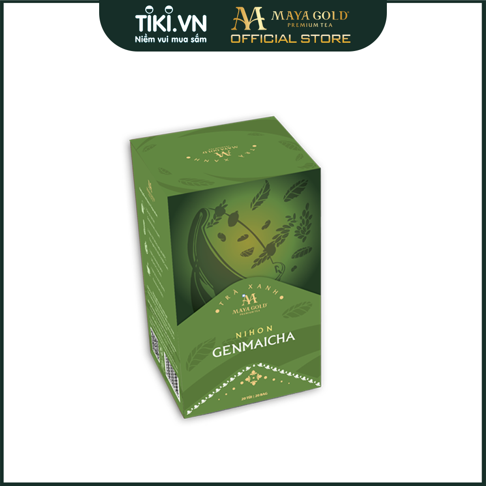 Trà Gạo nứt Nhật Bản túi lọc - Nihon Genmaicha - Maya Gold Premium Tea (60 gram)