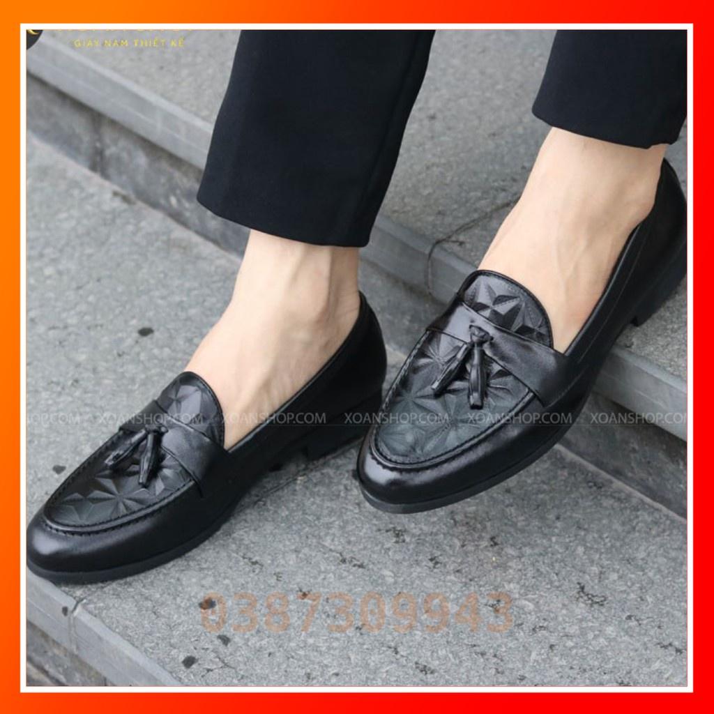 Giày Da Nam Bền Đẹp Gía Rẻ In 3D Thời Trang Có Chuông - Mã G012 chuông