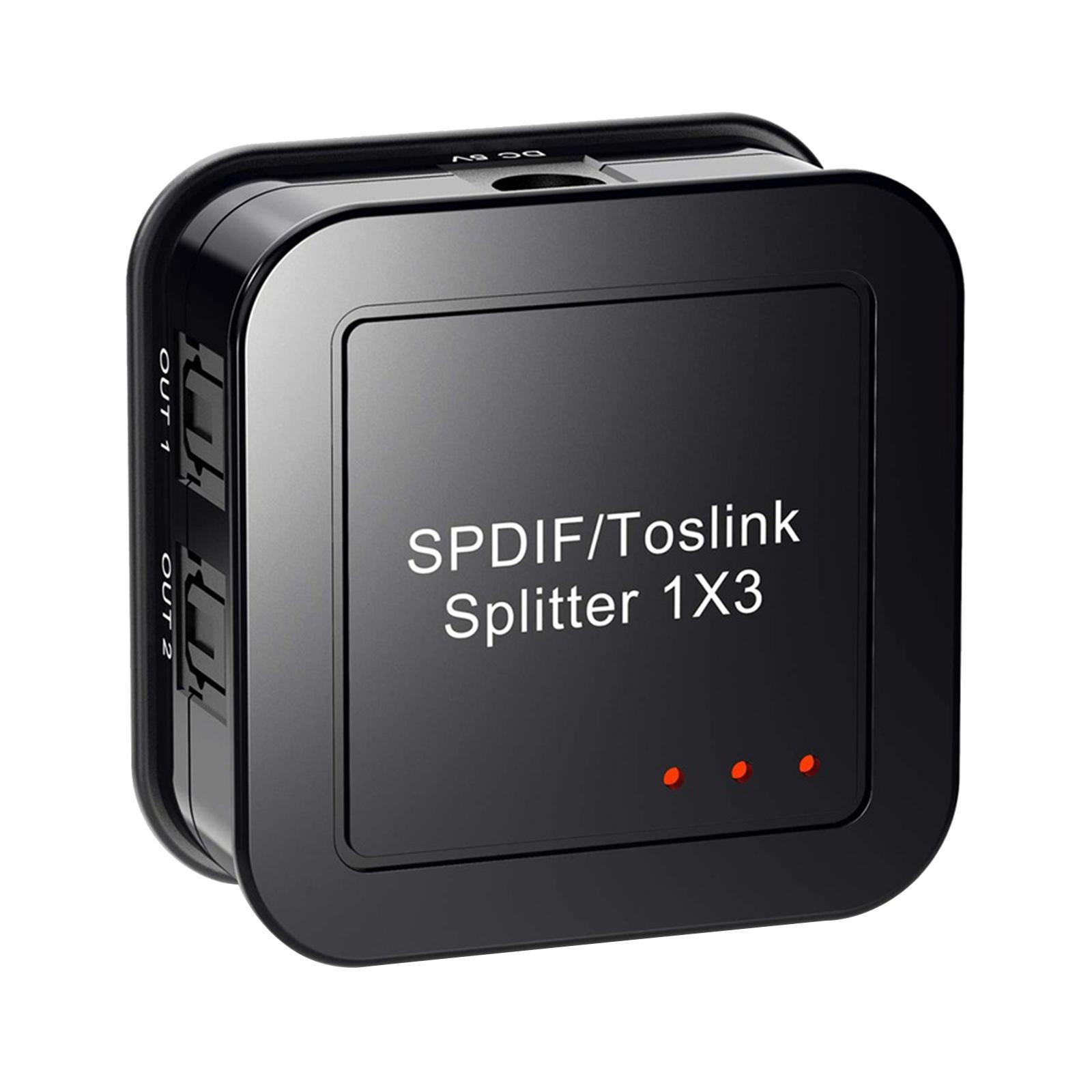 1 Input 3 Output Digital Optical Audio Splitter for PS3 DAC Blue-Ray HDTV UK