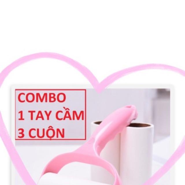 cây lăn bụi bẩn ga giường, quần áo(COMBO KÈM 3 LÕI). Lăn Bụi Đa Năng ( Lông Chó Mèo, Sợi Vải, Sofa, Chăn ,Ga...