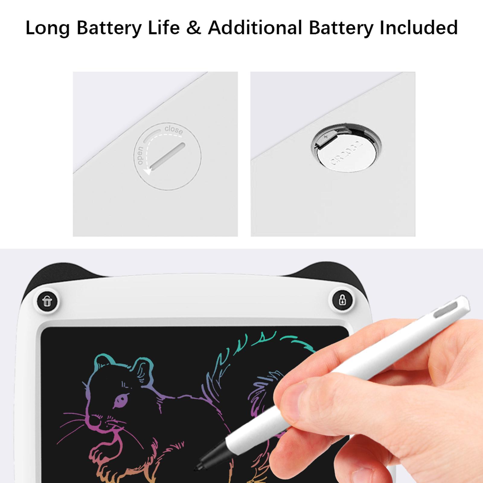 LCD Writing Tablet 9 Inch Handwriting Drawing Tablet Colorful Screen with Stylus Lock Button for Kids Learning Gifts