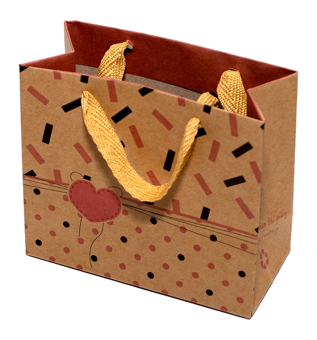 TÚI KRAFT NGANG NHÍ KN001 - 12.5 X 14 X 6.5 CM - NGẪU NHIÊN