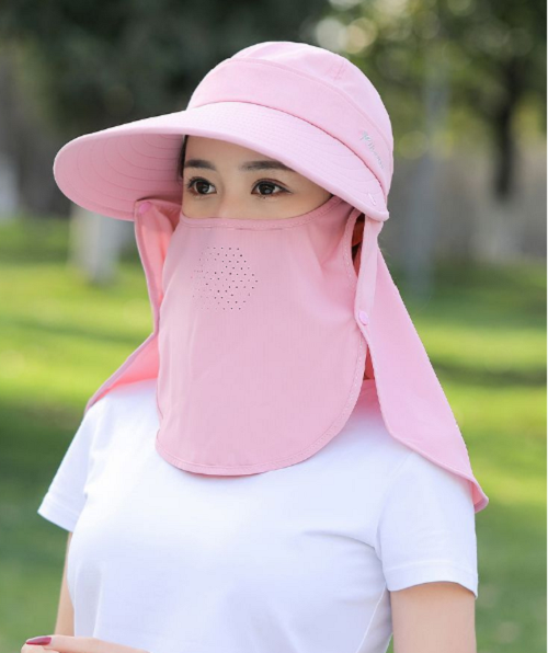 Mũ khẩu trang chống nắng chống tia cực tím cao cấp, nón rộng vành chống nắng 360 độ