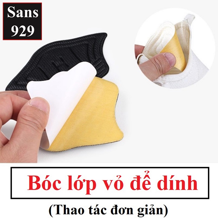 Miếng lót gót giày chống rộng êm chân Sans929 cho giày sneaker thể thao giầy da tây công sở