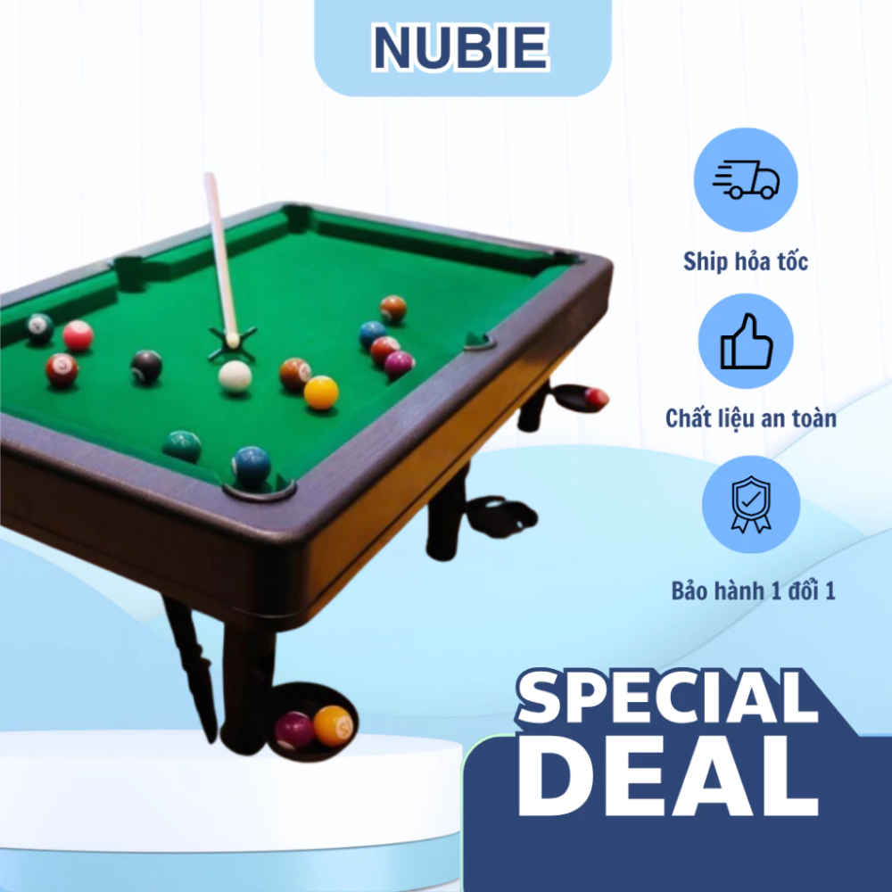Đồ Chơi Bàn Bia ,Bàn Bida Snooker Pool Mini Cho Bé Bằng Nhựa Bi Có Số Cao Cấp ( KT 49,5x38x15,5cm )-Đồ Chơi Cho Bé