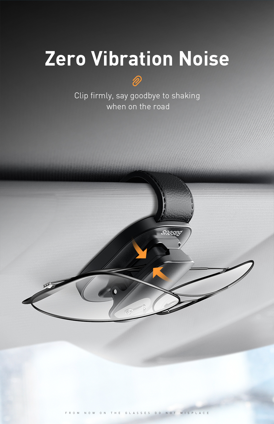 Móc kẹp treo Baseus Platinum Vehicle Eyewear Clip ACYJN- Hàng chính hãng