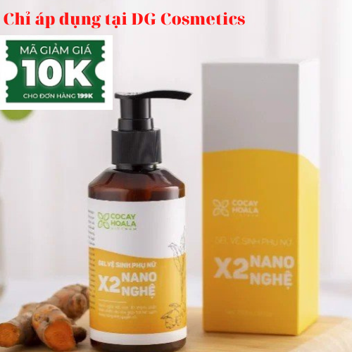 Gel Vệ Sinh Phụ Nữ Giảm Viêm Ngứa X2 Nano Nghệ Cocayhoala 150ml