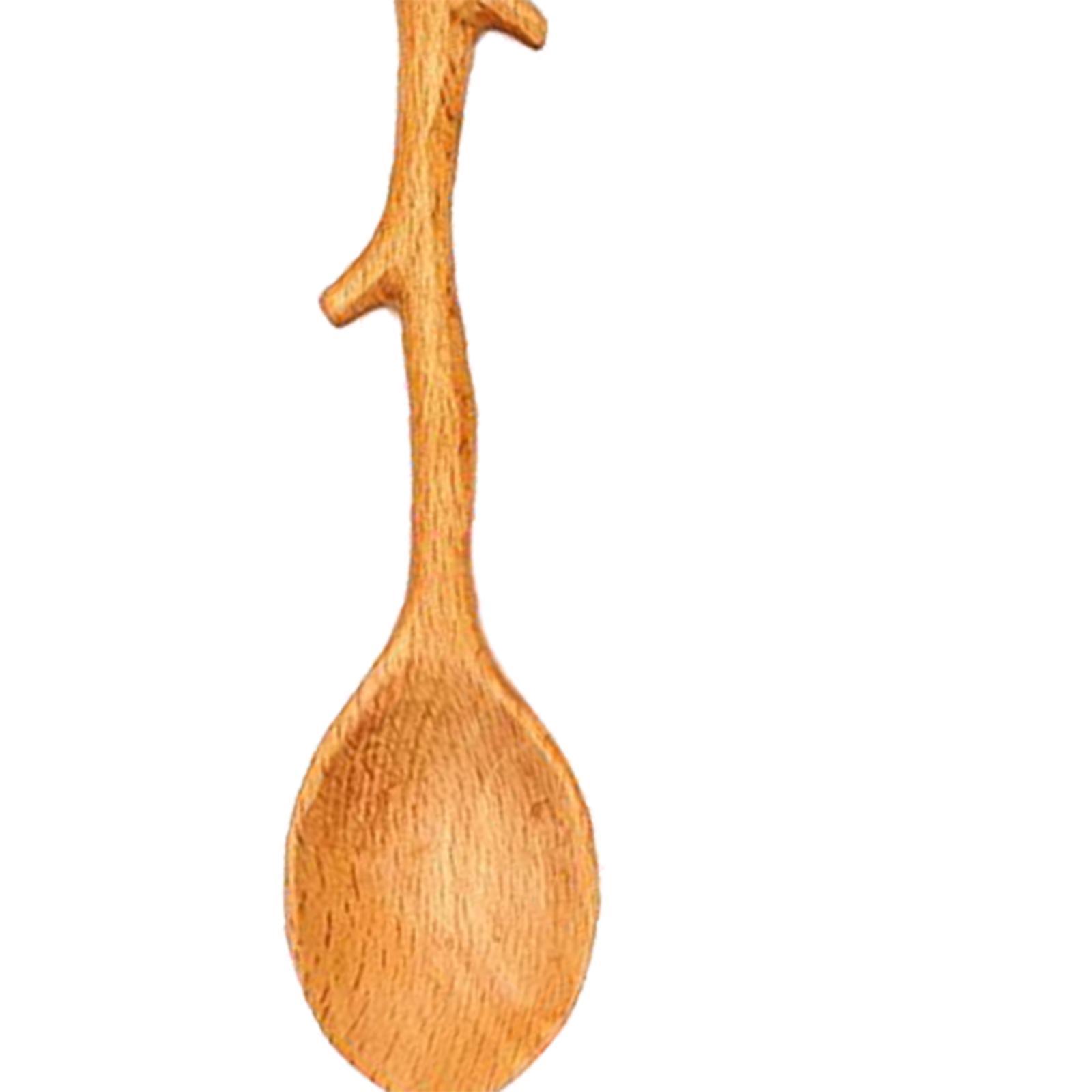 Soup Spoon Tableware Beech Spoons Coffee Stirring Spoon for Household Home