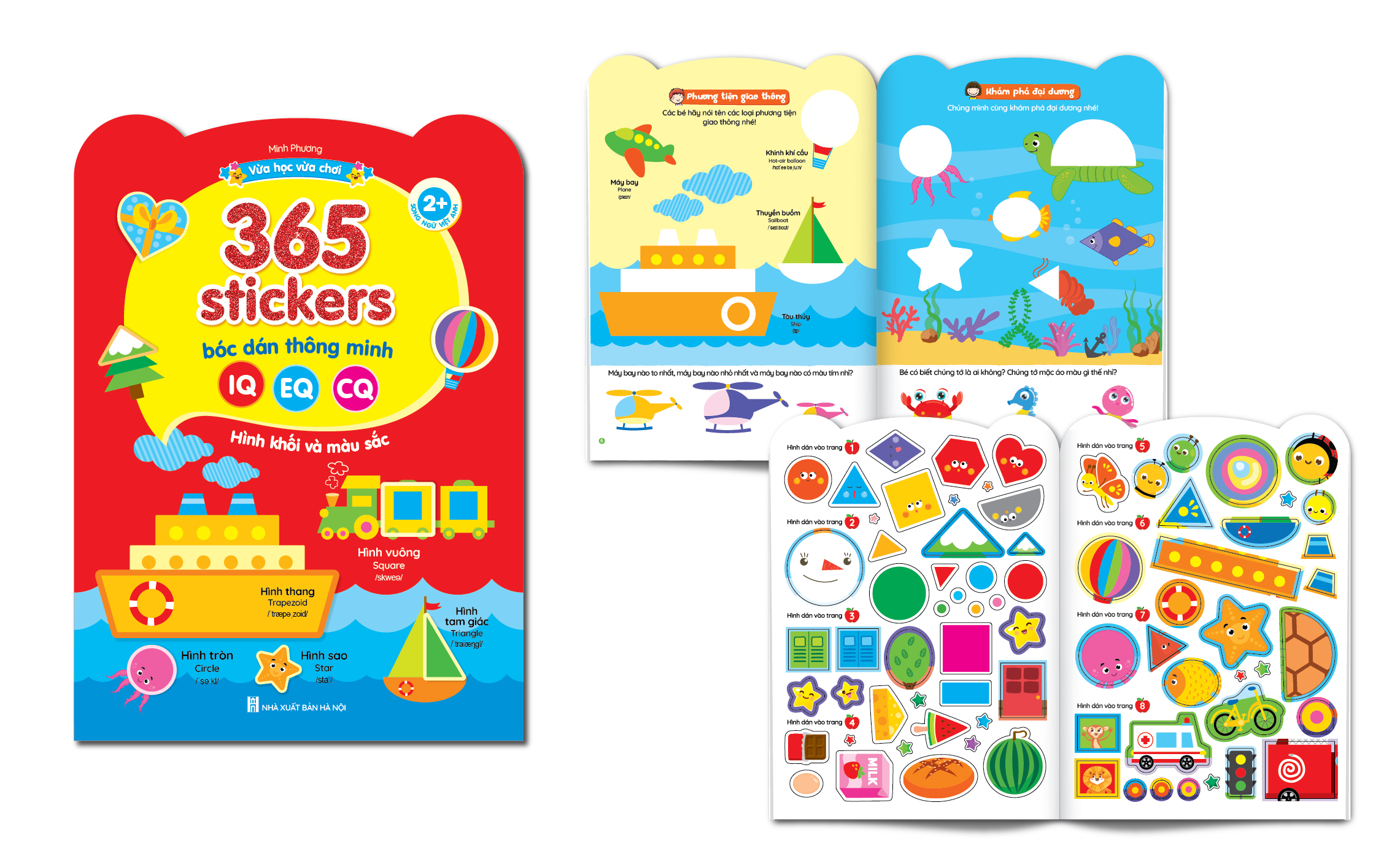 Bộ sách 365 Stickers Bóc dán thông minh - Giúp bé phát triển IQ, EQ, CQ