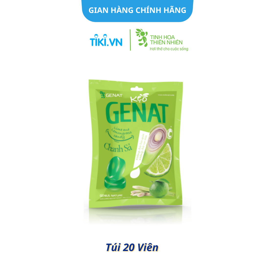 Kẹo ngậm Genat Chanh Sả (Túi 20 viên)