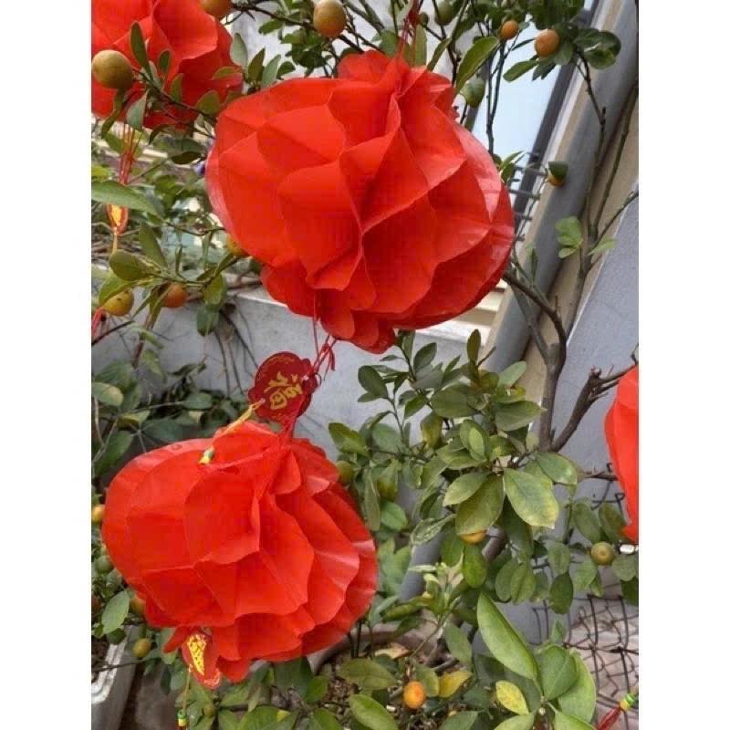 Set 10 Đèn lồng đỏ trang trí Tết, chống nước, dễ treo - có đủ size, 15cm, 20cm, 25cm, 30cm, 35cm