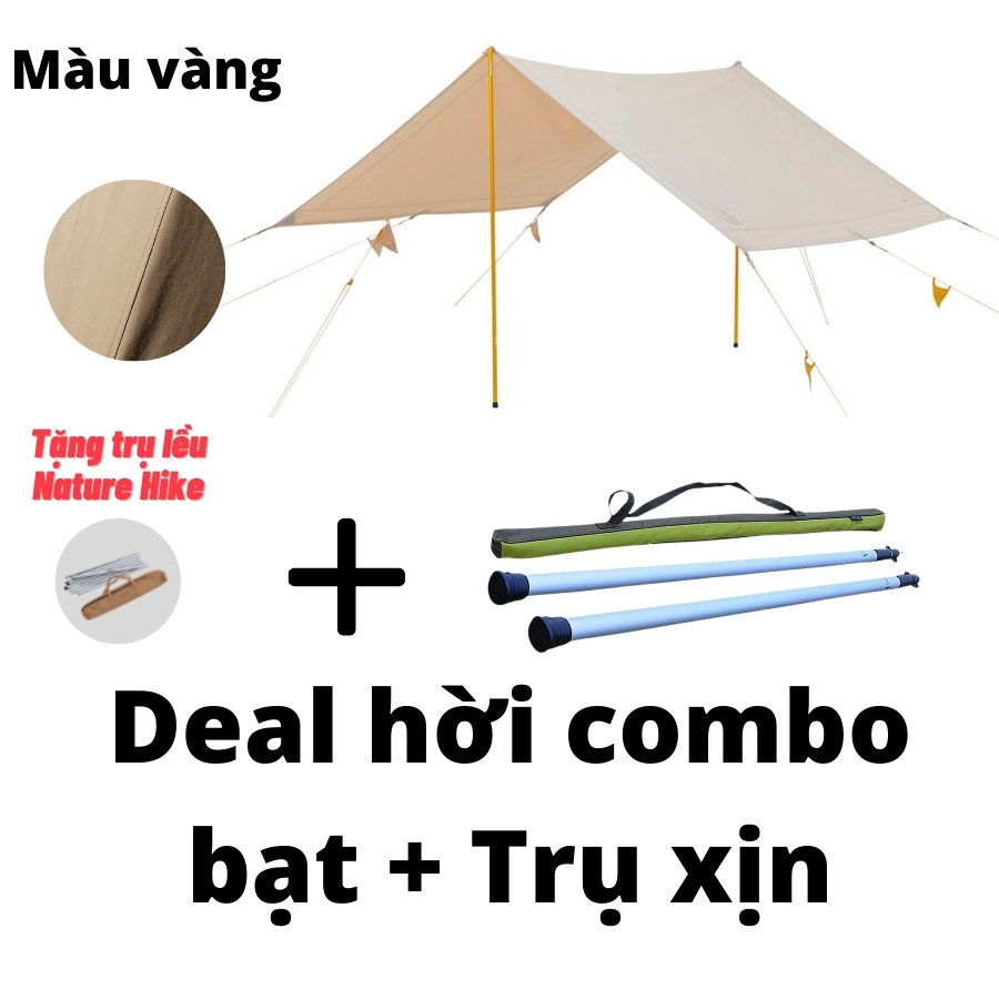 Hình ảnh Bạt cắm trại campout tăng bạt mái che du lịch dã ngoại đồ cắm trại chống thấm nóng vải nhẹ A139