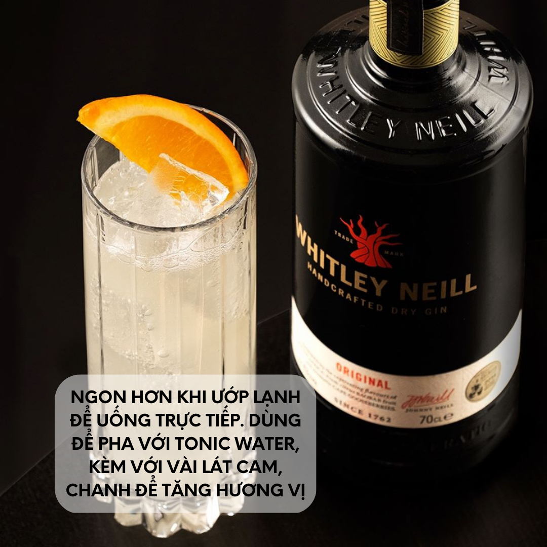 Rượu Gin Whitley Neill Original Handcrafted Dry Gin 43% 700ml