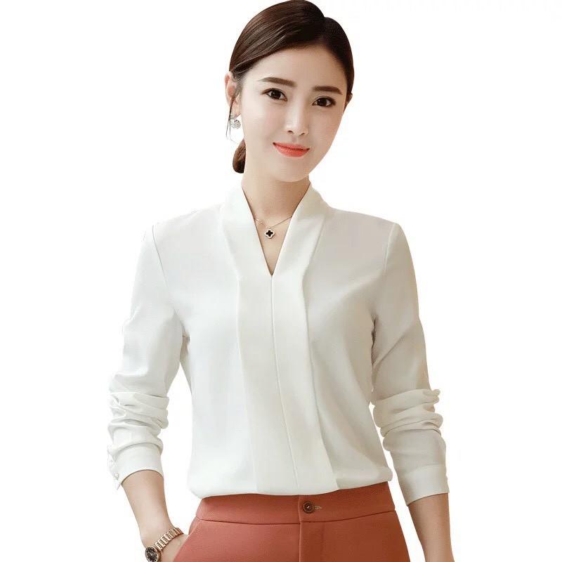 Áo phi lụa công sở