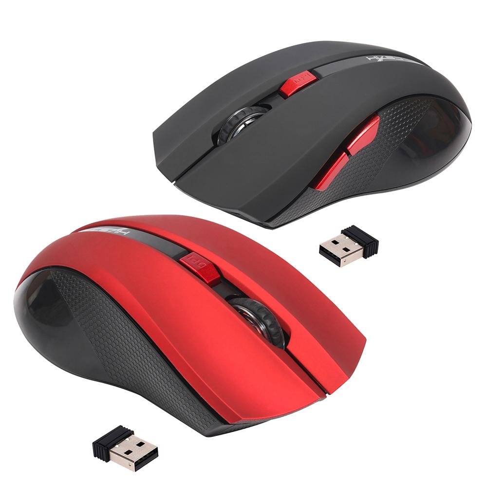  Chuột chơi game không dây 2.4G có thể điều chỉnh 2400 DPI với 6 nút dành cho PC máy tính xách tay Mac HXSJ Ergonomic Optical Office