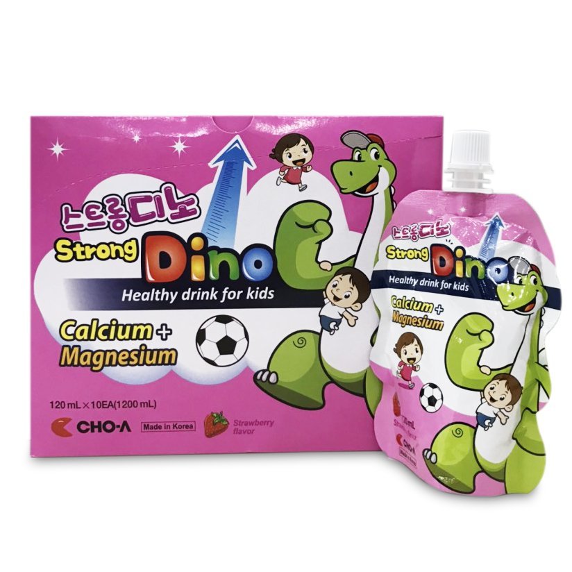 Nước Uống Dino Vị Dâu Bổ Sung Canxi Và Magie Cho Trẻ - Strong Dino