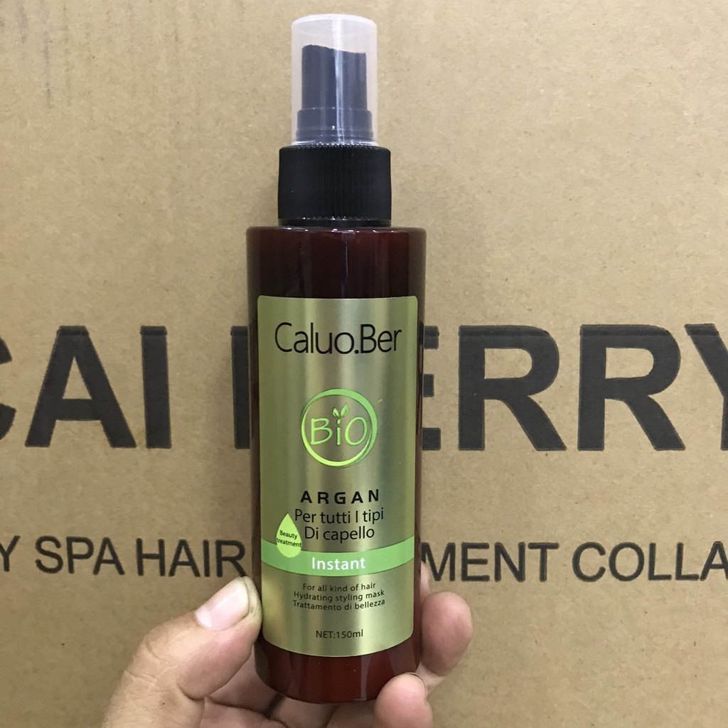 Xịt dưỡng xả khô Caluo.ber BIO ARGAN làm phồng tóc 150ml