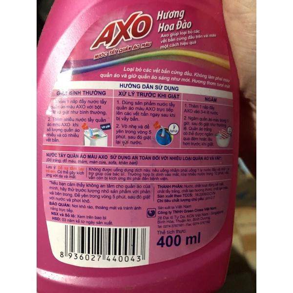 Nước tẩy quẩn áo màu Axo 400ml không làm phai màu quần áo