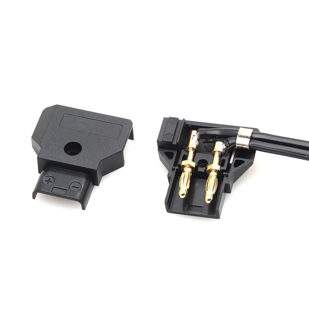 2Pieces Male D-Tap Plug Connector For DSLR Rig Power Cable V-mount Anton Battery Black