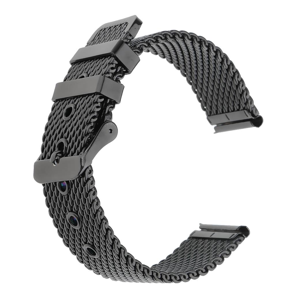 Men Women Stainless Steel  Watch Band Link Bracelet Wrist Strap 20mm