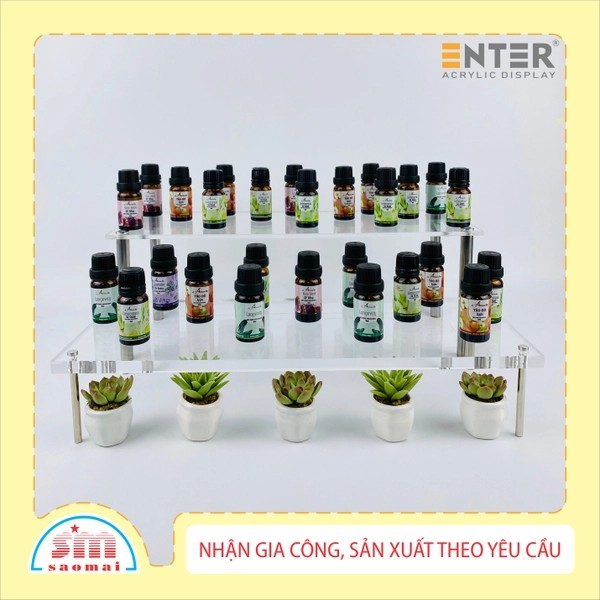 Kệ trưng bày mica Enter TBNS17 38x15x7cm liên kết bulon