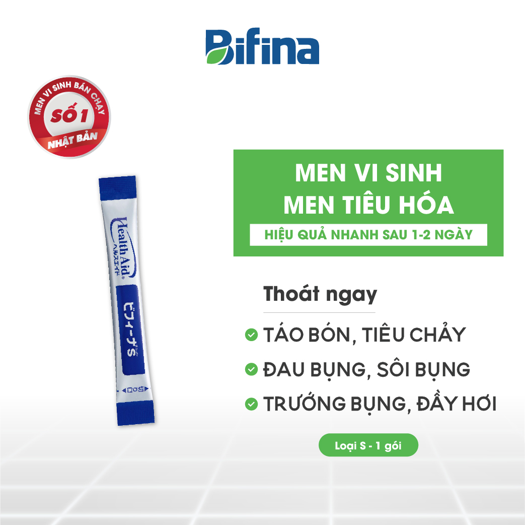 Men vi sinh Bifina Nhật Bản Loại S - Lẻ 1 gói (không có hộp)