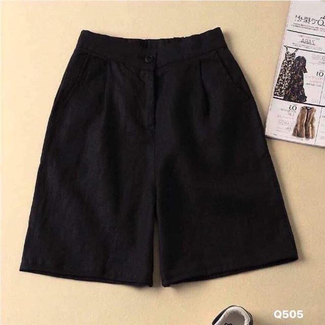 Quần Sóc Đũi Khuy Cao Cấp  chất vải Đũi Xước Hàn cao cấp full màu