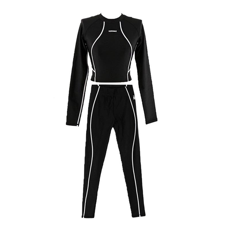 New sports style swimsuits, diving suits, long-sleeved swimsuits, sun protection wear, high-quality fabrics, beach wear#Y11