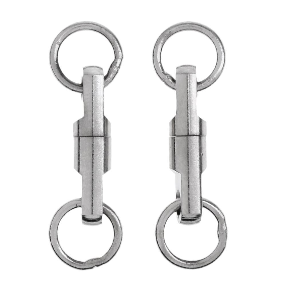 2-6pack 10pcs Fishing Ball Bearing Swivels Heavy Duty Big Game Fishing Swivels