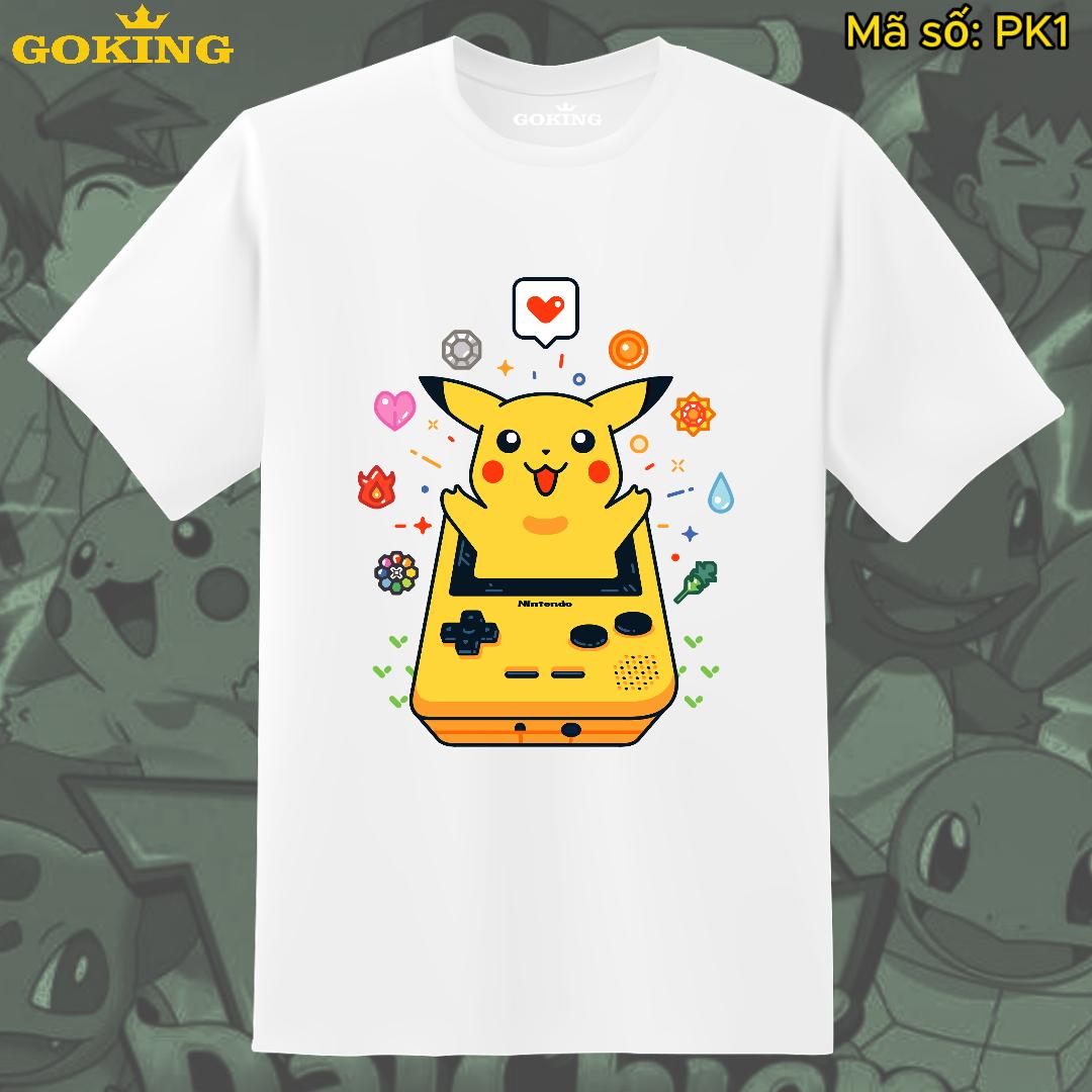 7 mẫu áo thun pokemon siêu dễ thương cho nữ nam, trẻ em, bé gái trai. Áo phông in hình anime, pikachu, Gyarados, Lizardon