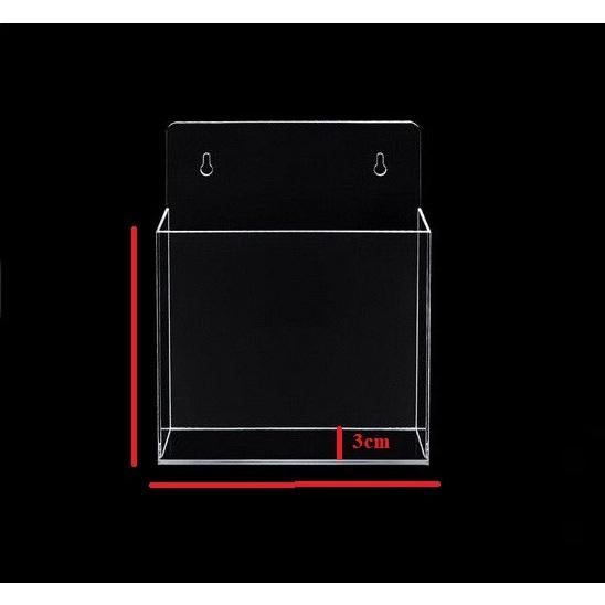Hộp mica treo tường, nhiều kích thước - Trong suốt