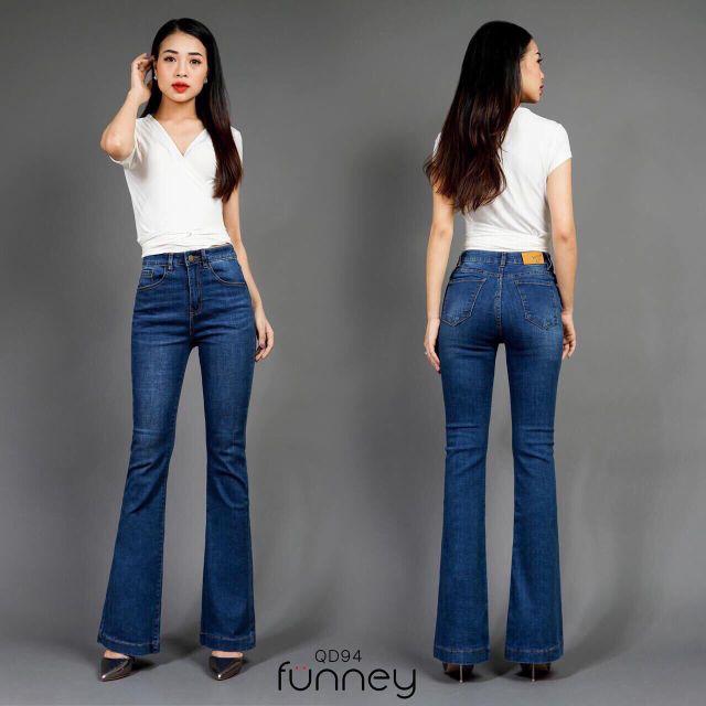 Quần jeans nữ ống loe cao cấp