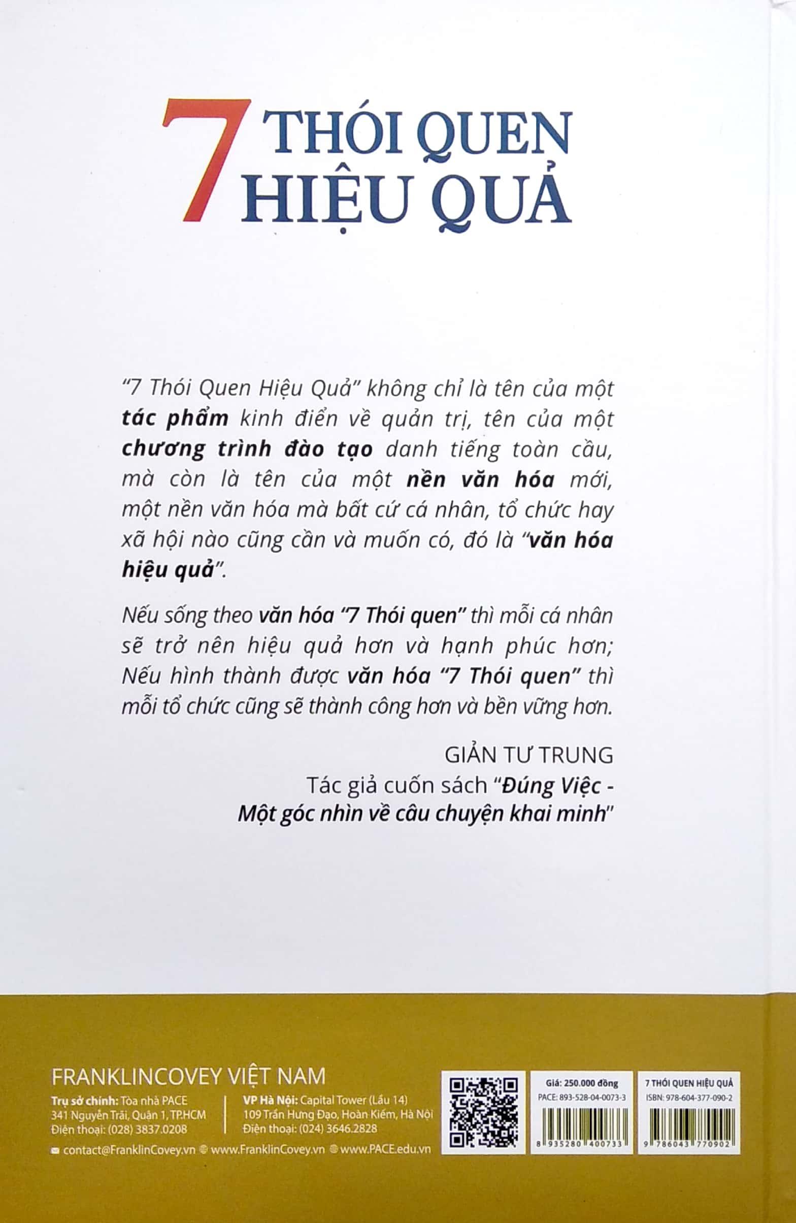 7 Thói Quen Hiệu Quả - The 7 Habits Of Highly Effective People (Bìa Cứng) (2022)