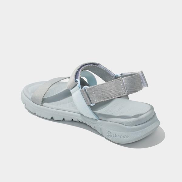 Sandal Shondo F6 sport đế xám phối quai xanh da trời F6S2030