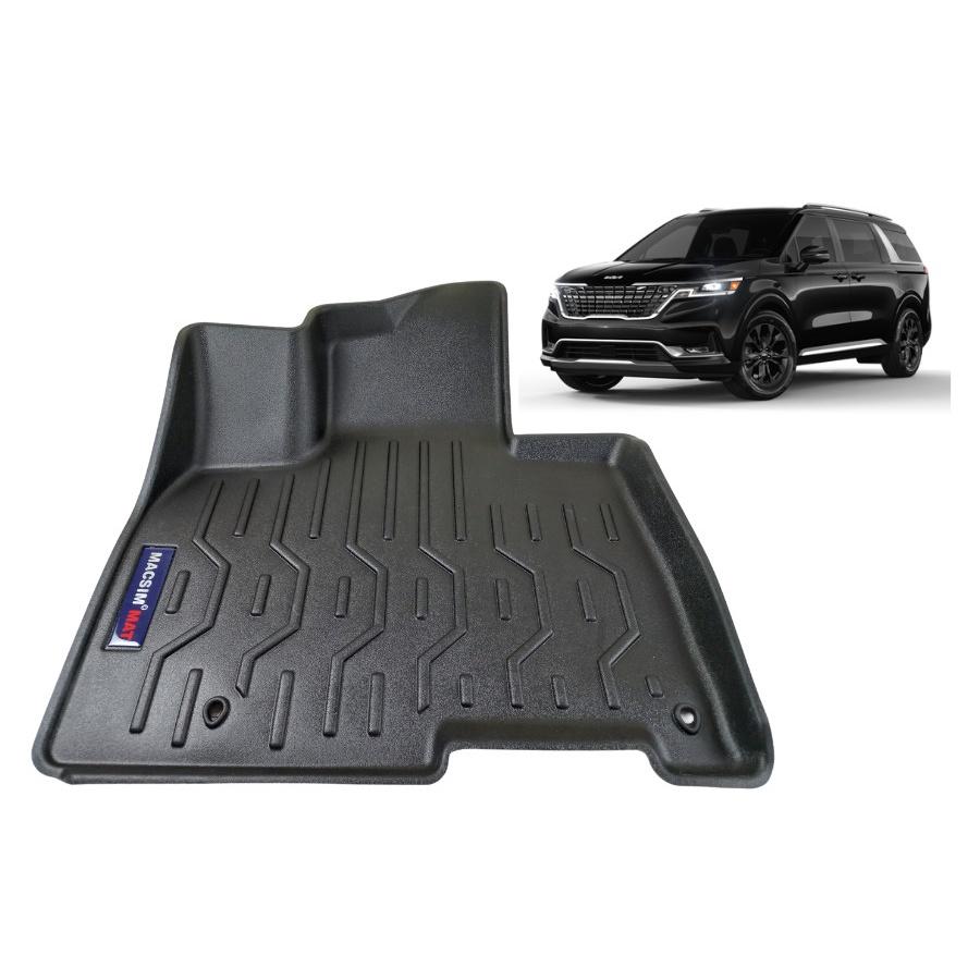 Thảm lót sàn xe ô tô Kia Carnival  7 chỗ Nhãn hiệu Macsim chất liệu nhựa TPV cao cấp màu đen(FDW-243)