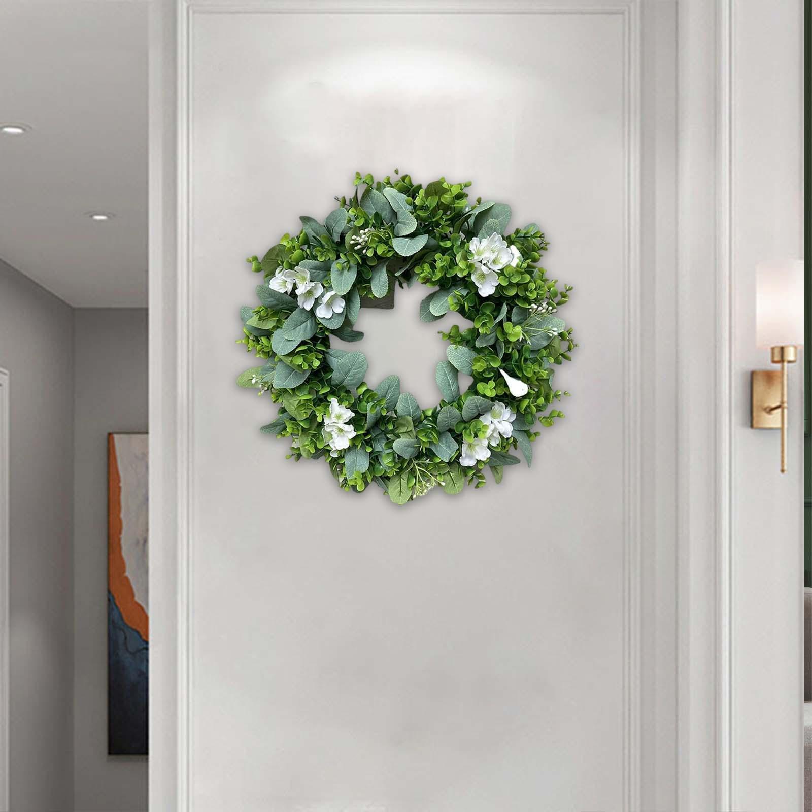 42cm Wreath Artificial Hanging Garland Green Plant Wedding Home Decor