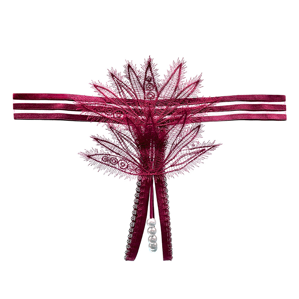 Quần lót nữ sexy hình lá kim có hạt massage