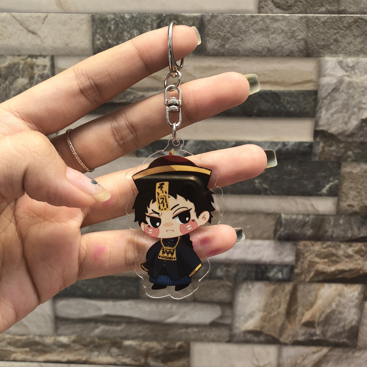 ( Mica trong acrylic ) Móc khóa HAIKYUU CHÀNG KHỔNG LỒ TÍ HON quà tặng xinh xắn dễ thương in hình anime chibi