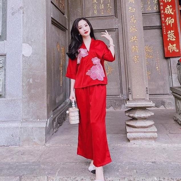 ĐỒ LAM ĐI CHÙA Cao Cấp Trang Nhã Vải Lụa Hoa Nổi 2021 Dành Cho Phật Tử AL002