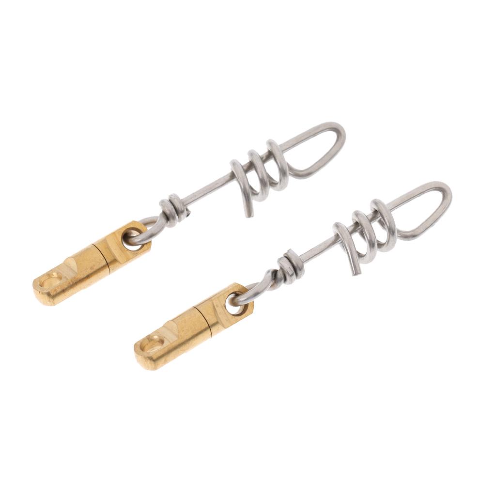 2Pcs Heavy Duty Fishing Ball Bearing Swivels Big Game Quick Change Corkscrew Swivels with Swirl Connector Carp Fishing Tackle