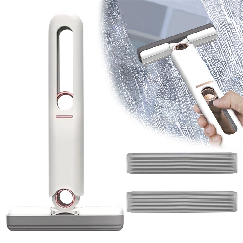 Cây Lau Bàn Bếp Tự Vắt Thông Minh Mini GẤP GỌN 25CM Cây Lau Tự Vắt GẤP GỌN MINI, Bọt Biển Siêu Thấm Hút Đa Năng