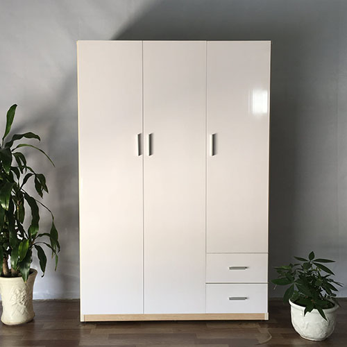 Tủ nhựa đựng quần áo 3 cánh màu trắng, tủ áo 1m4