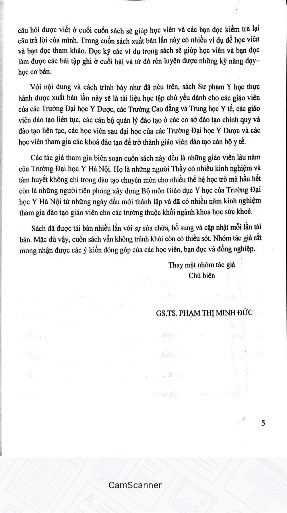 Sư phạm y học thực hành (Dùng cho đào tạo giảng viên các trường đại học, cao đẳng, trung học y tế và các cơ sở đào tạo liên tuc)