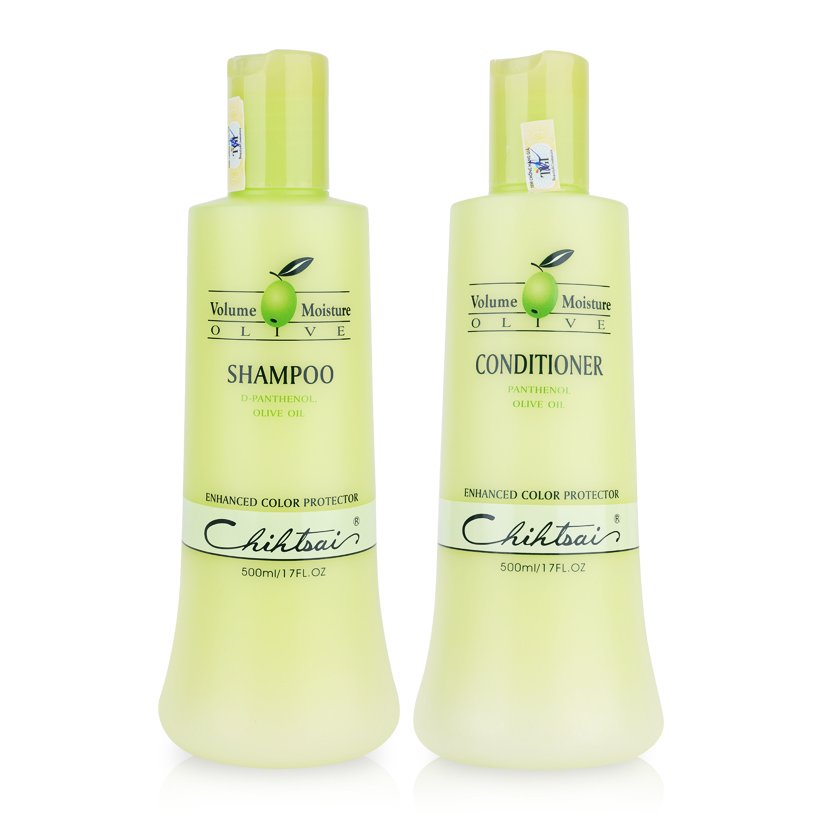 Cặp dầu gội xả siêu mượt Chihtsai Volume Moisture Olive Shampoo & Conditioner 500ml