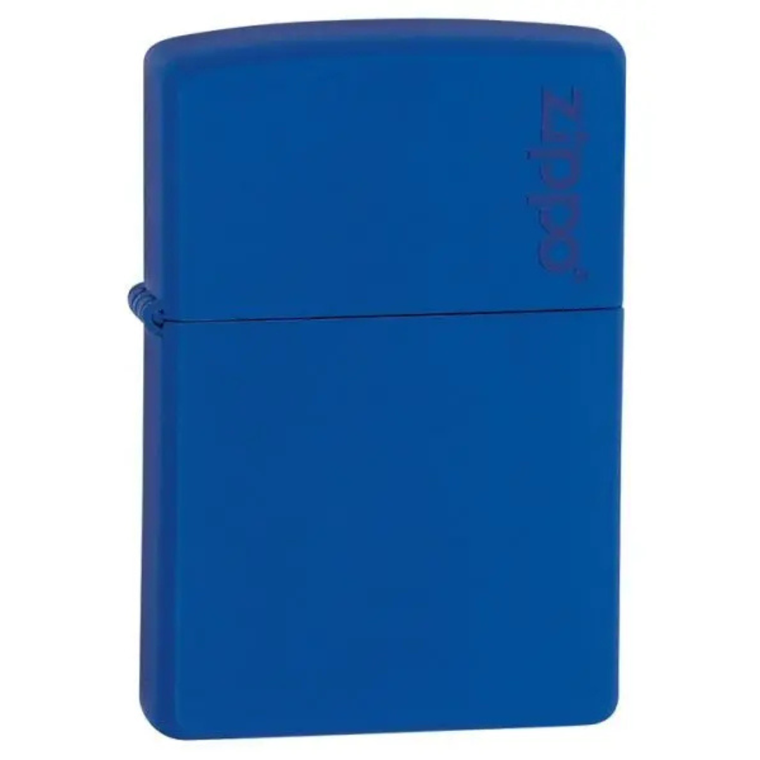 Bật Lửa Zippo Classic Royal Blue Matte Logo - Vỏ Đồng Thau Sơn Tĩnh Điện Xanh Dương Chống Vân Tay - Mã 229ZL (Chính Hãng Mỹ)