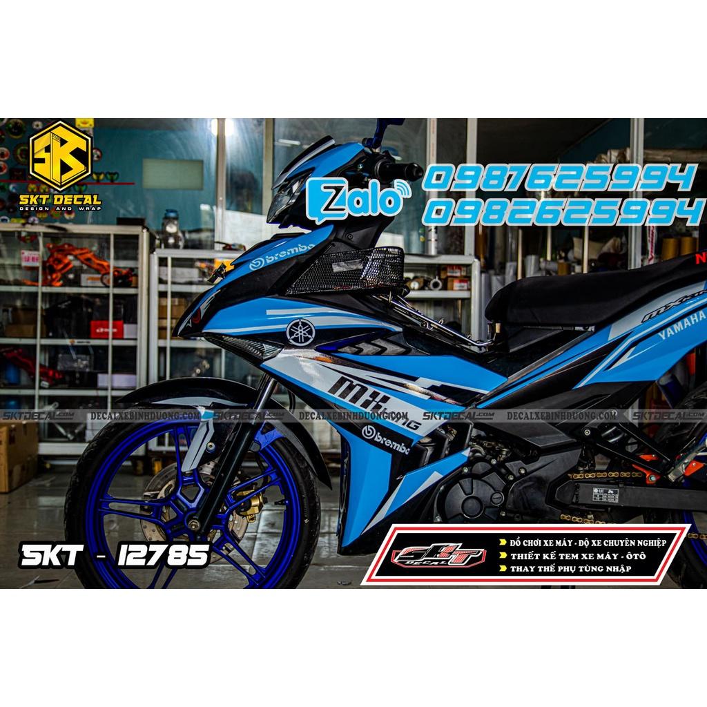 Tem trùm dành cho exciter 150 xanh đen bạc mxking