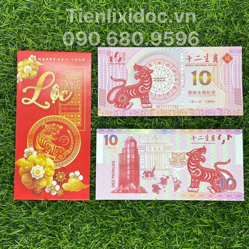 Tiền Kỉ Niệm Con Hổ Cọp mẫu 10 lì xì tết may mắn