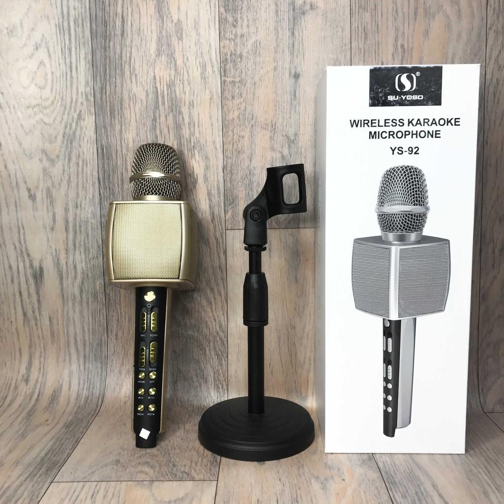 Micro Bluetooth YS96 Không Dây Micro karaoke tích hợp, live stream loa bass chống hú, hát cực đã